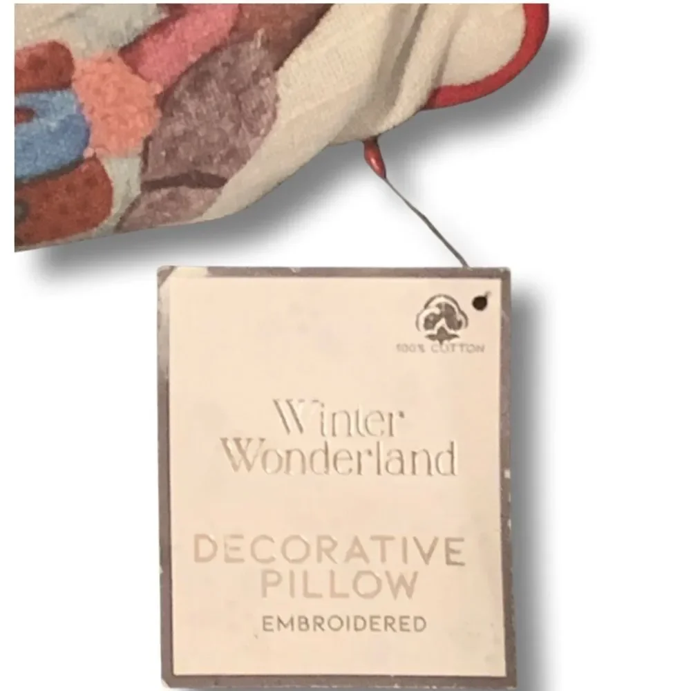 NWT Winter Wonderland Square Throw Pillow. Brand new with tags